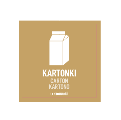 Edge lajittelutarra, Kartonki - Lehtovuori