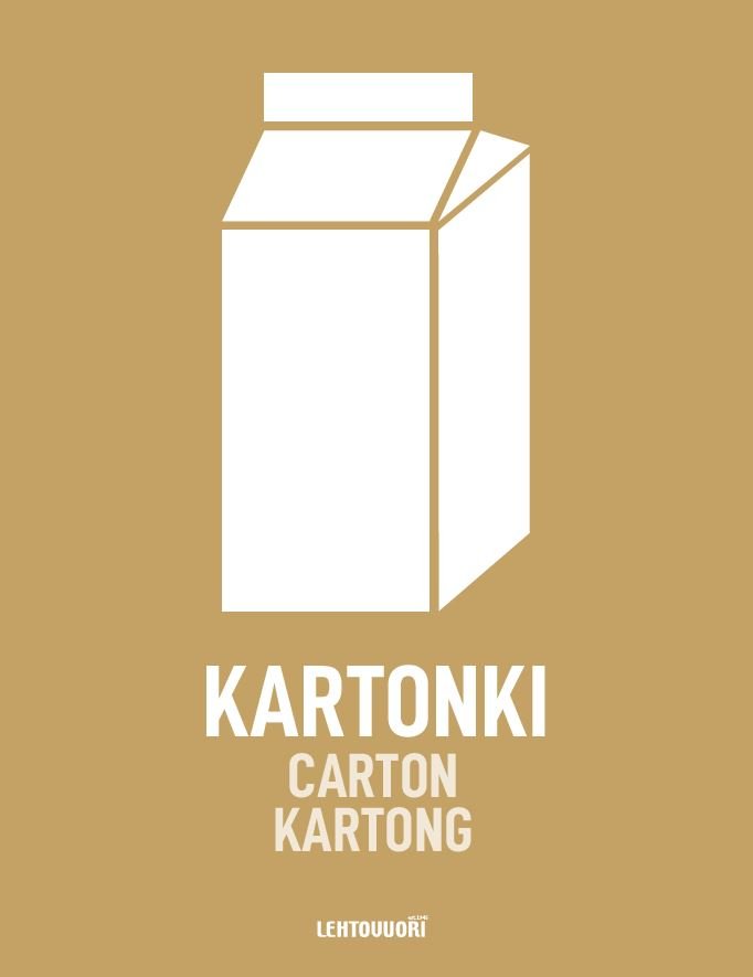 Modul lajittelutarra, Kartonki - Lehtovuori