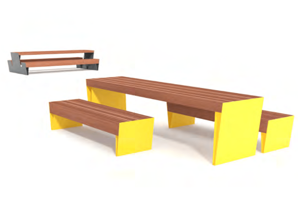 Pöytä mmcité Blocq LBQ970t LBQ970 - 202000 - ral1000 - Lehtovuori