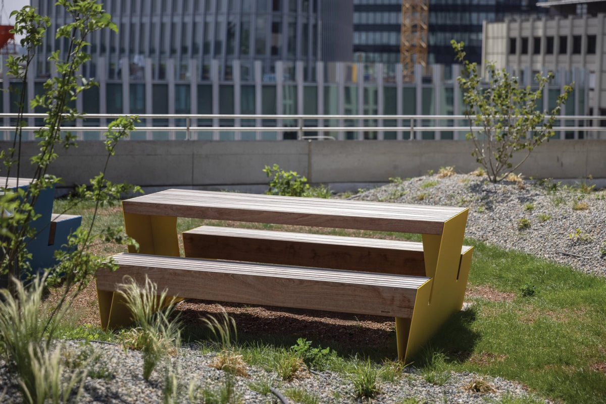 Pöytäpenkki mmcité Blocq LBQ962t LBQ962 - 202000 - ral1000 - Lehtovuori