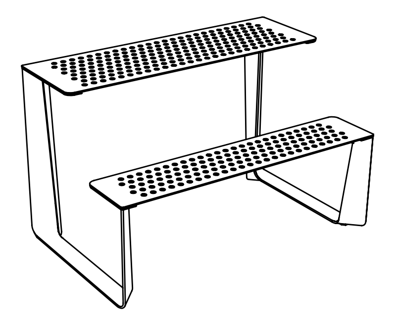 Pöytäpenkki mmcité Rautster RTS210 RTS210 - 002000 - ral1000 - Lehtovuori