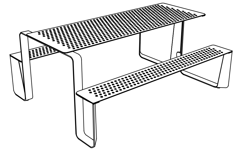 Pöytäpenkki mmcité Rautster RTS251 RTS251 - 002000 - ral1000 - Lehtovuori