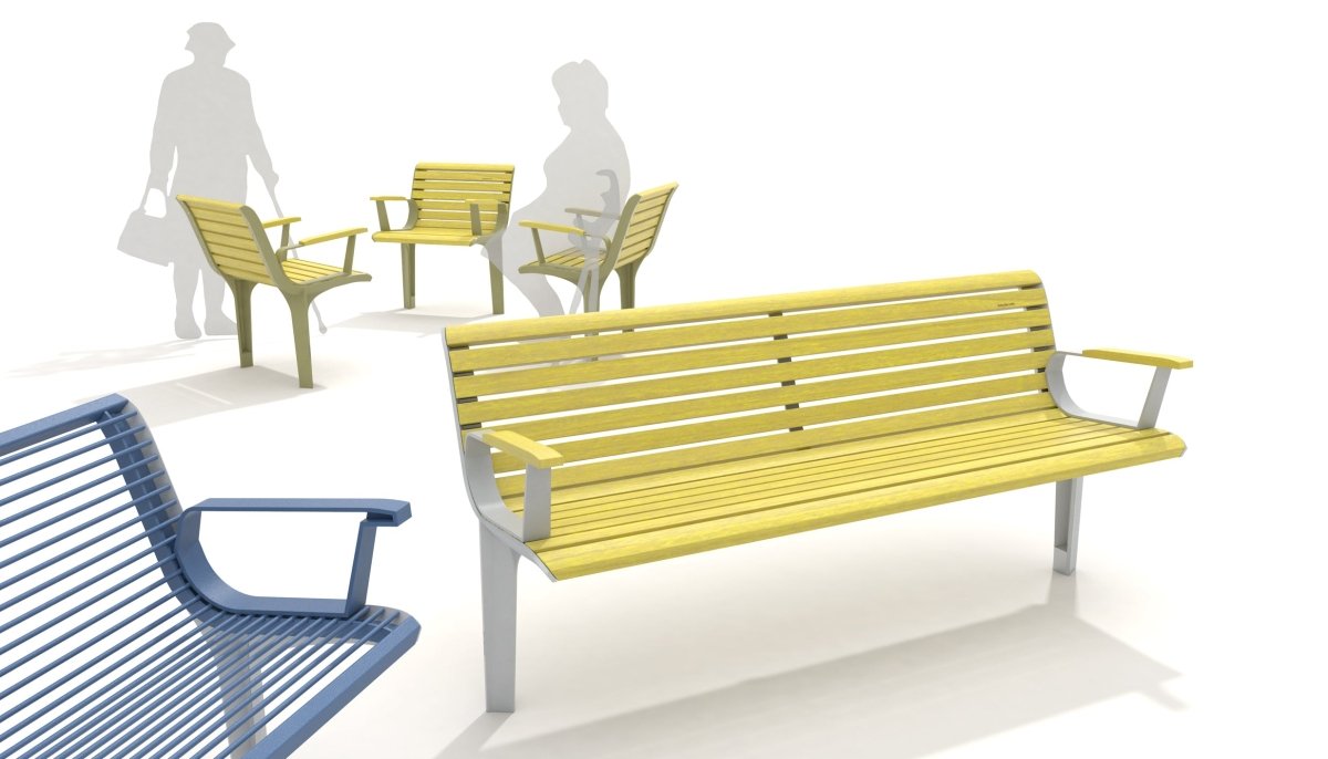 Puistonpenkki Emau Solo EMS356r - Lehtovuori