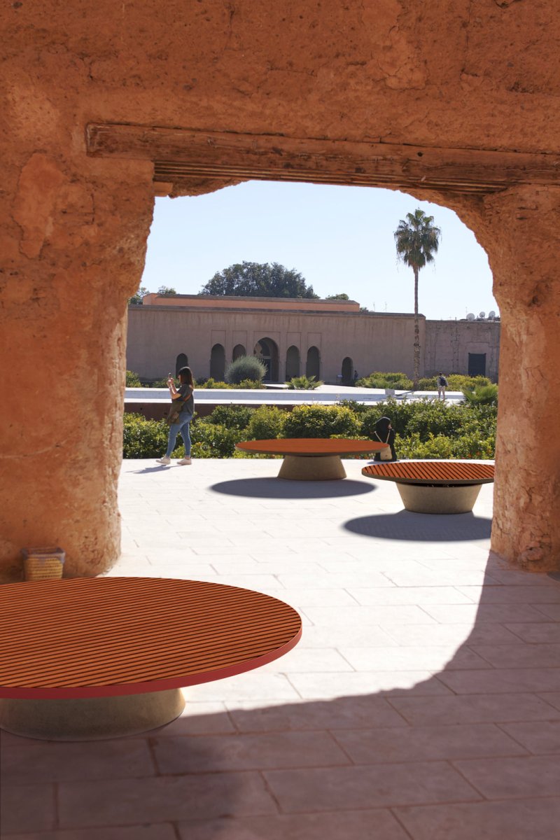 Puistonpenkki mmcité Conics CON310t CON310 - 202001 - ral1000 - 1 - Lehtovuori