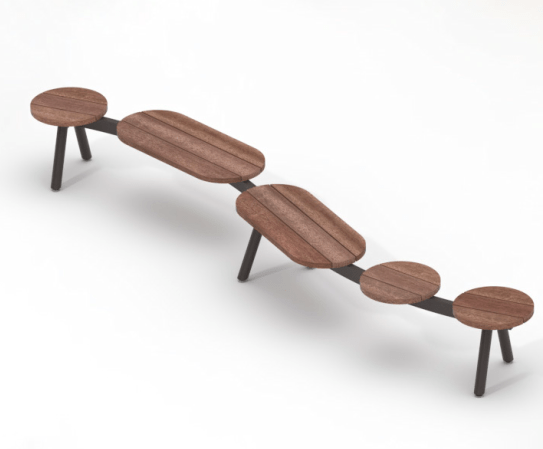 Puistonpenkki mmcité Morse MRE2221t MRE2221 - 202000 - ral1000 - Lehtovuori