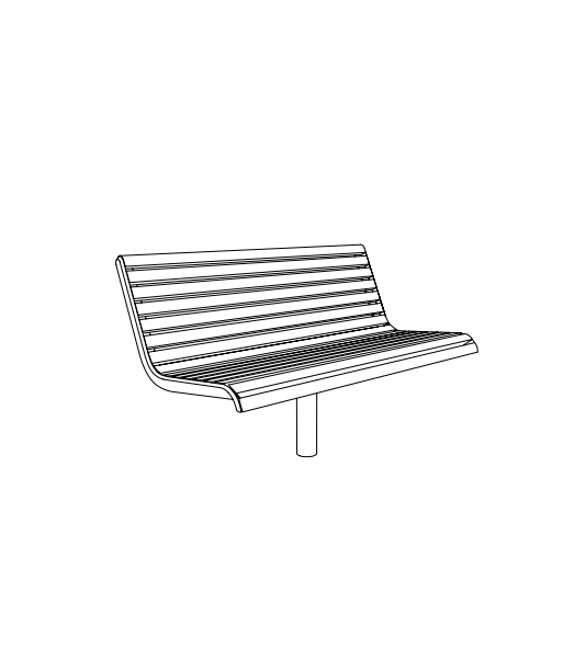 Puistonpenkki mmcité Port PQX - R153t PQX - R153 - 202000 - Lehtovuori