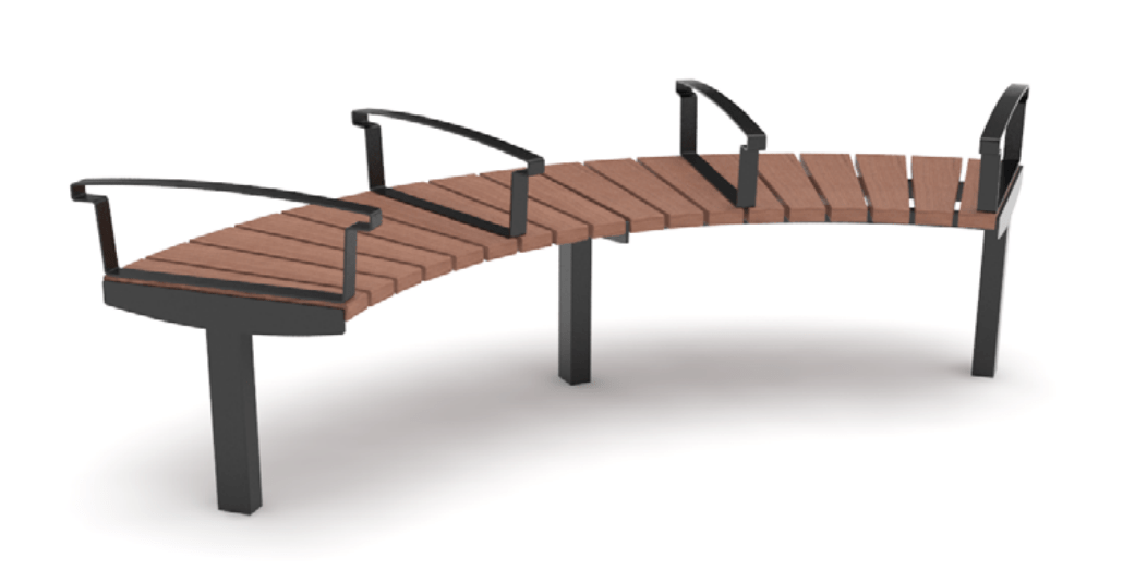 Puistonpenkki mmcité Vera Solo LVS615t LVS615 - 202000 - ral1000 - Lehtovuori