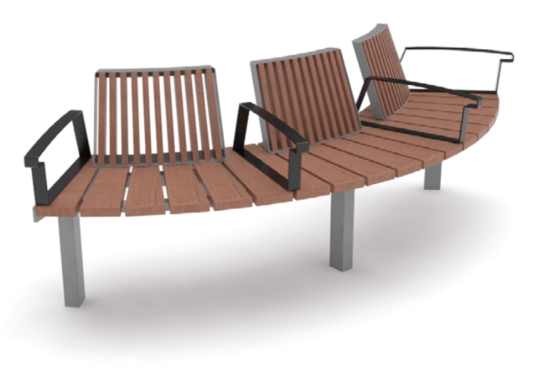 Puistonpenkki mmcité Vera Solo LVS635 - e - t LVS635 - e - 202000 - ral1000 - Lehtovuori