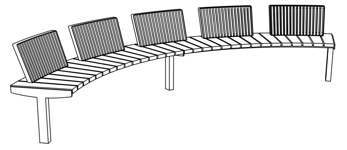 Puistonpenkki mmcité Vera Solo LVS670 - a - t LVS670 - a - 202000 - ral1000 - Lehtovuori
