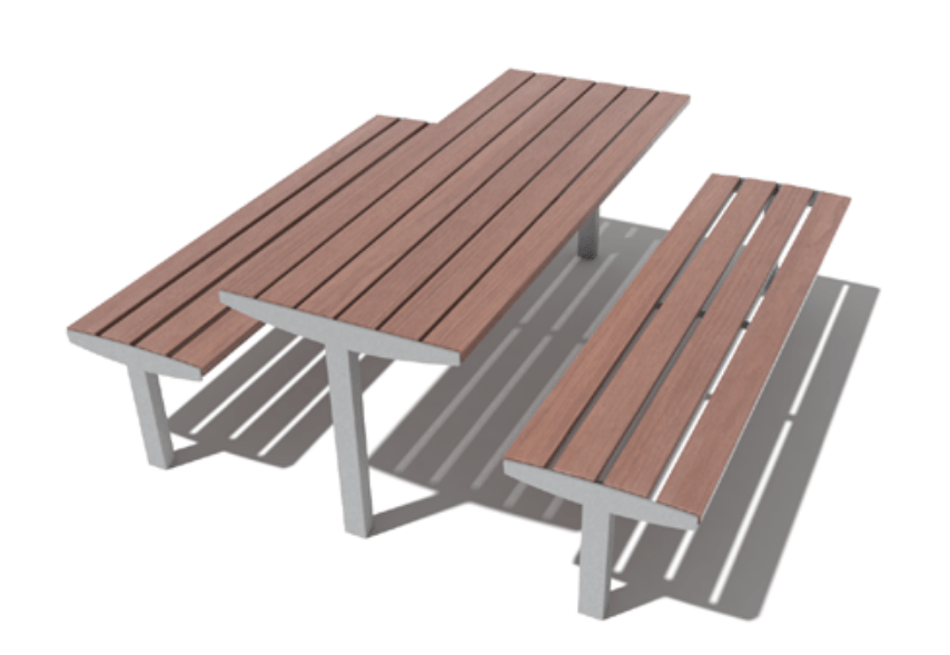 Puistonpöytä mmcité Vera Solo LVS910t LVS910 - 202000 - ral1000 - Lehtovuori