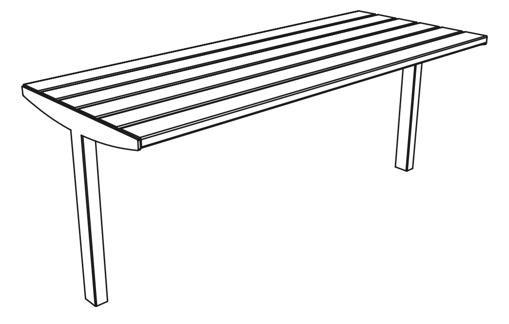 Puistonpöytä mmcité Vera Solo LVS911t LVS911 - 202000 - ral1000 - Lehtovuori