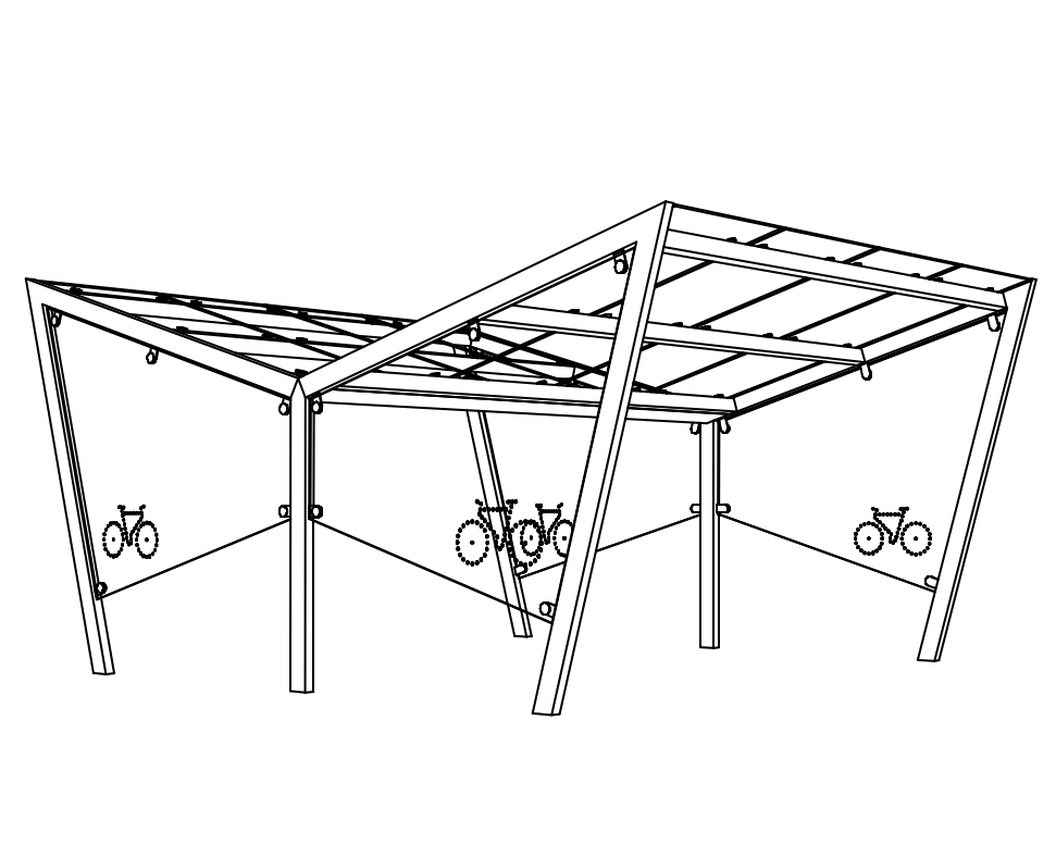 Pyöräkatos mmcité Edge EDG170 - 01 EDG170 - 01 - 002500 - ral1000 - Lehtovuori
