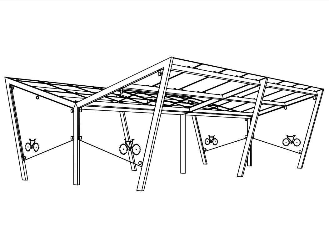 Pyöräkatos mmcité Edge EDG190 - 01 EDG190 - 01 - 002500 - ral1000 - Lehtovuori