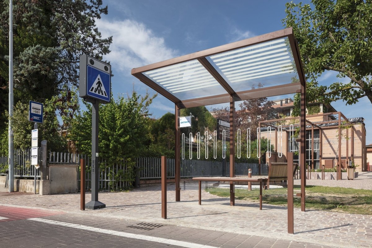 Pysäkkikatos Aureo AE200 - SS AE200 - SS - 202500 - ral1000 - Lehtovuori