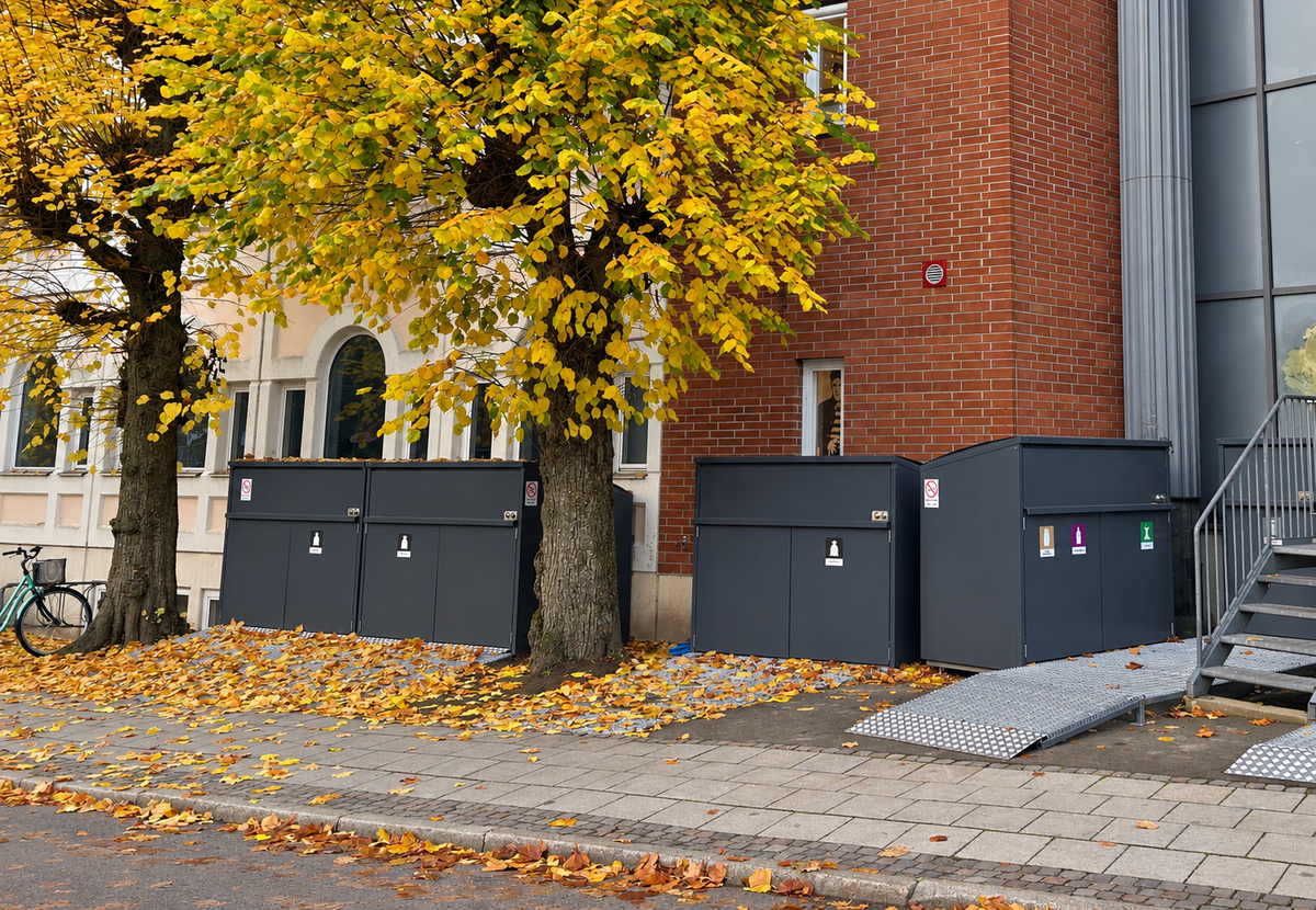 Spykens gymnasium, Lund, Ruotsi – Modul-jäteastiansuojat
