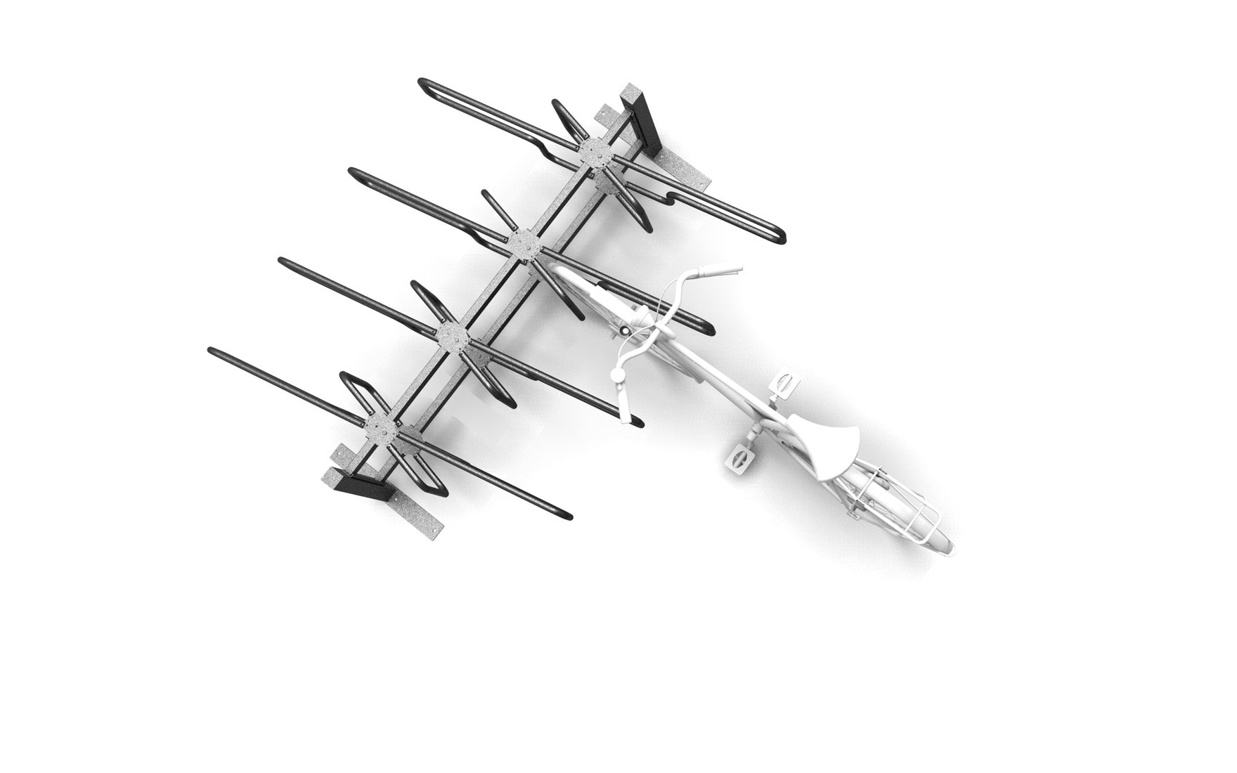 Pyöräteline CubiQ Standard, 2-puol, pinta-asennus