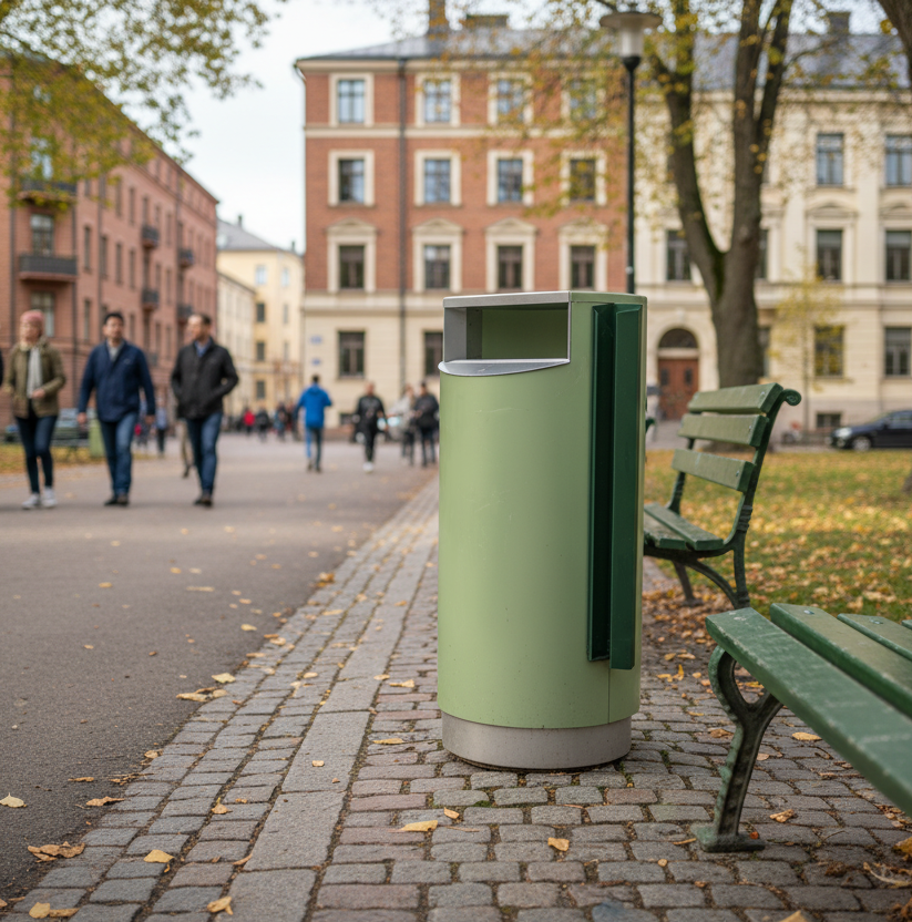 Panttiputki, pullojen ja tölkkien kierrätysastia