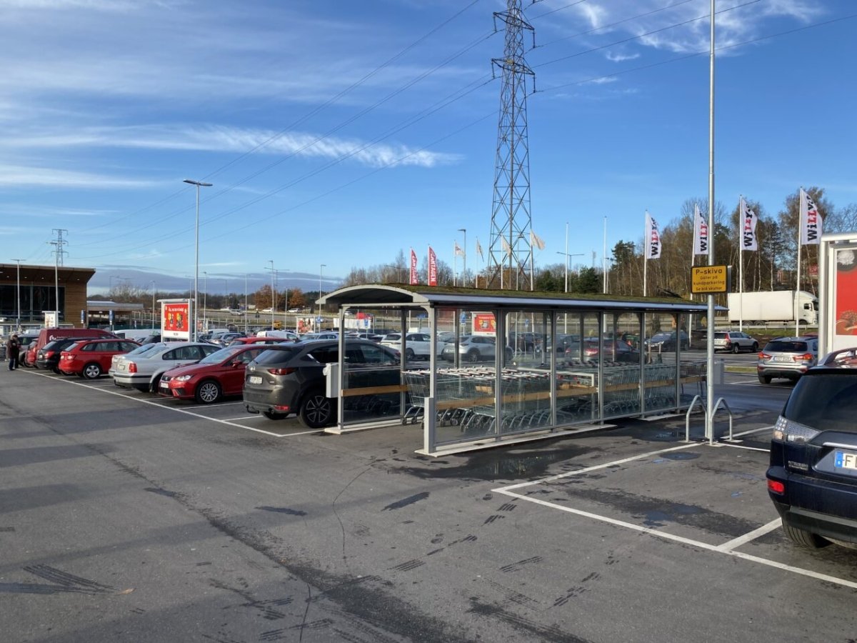 Ostoskärrykatos Light 7,5 m, uppo - tai pinta - asennus betoniharkoilla  - Lehtovuori