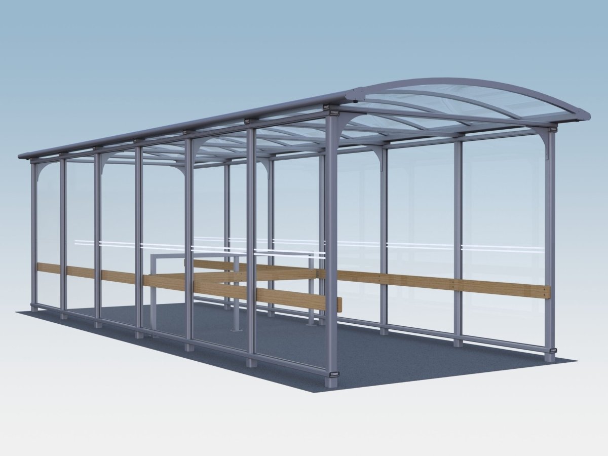 Ostoskärrykatos Light 7,5 m, uppo - tai pinta - asennus betoniharkoilla  - Lehtovuori