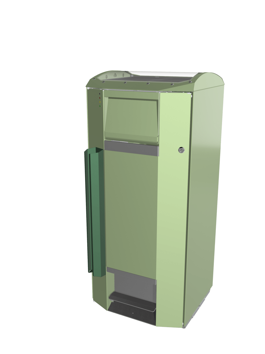 Panttiputki, pullojen ja tölkkien kierrätysastia P221345K-ral9010 - Lehtovuori