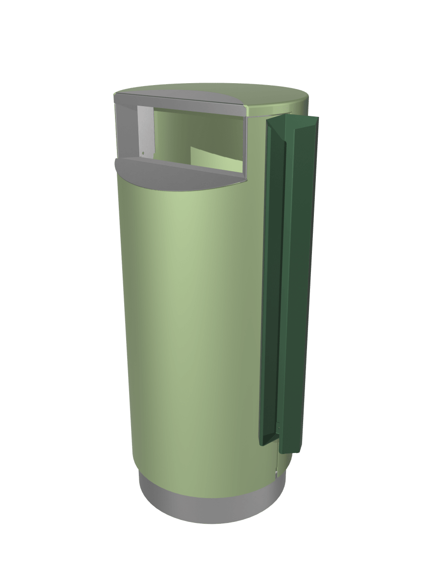 Panttiputki, pullojen ja tölkkien kierrätysastia P221345K-ral9010 - Lehtovuori