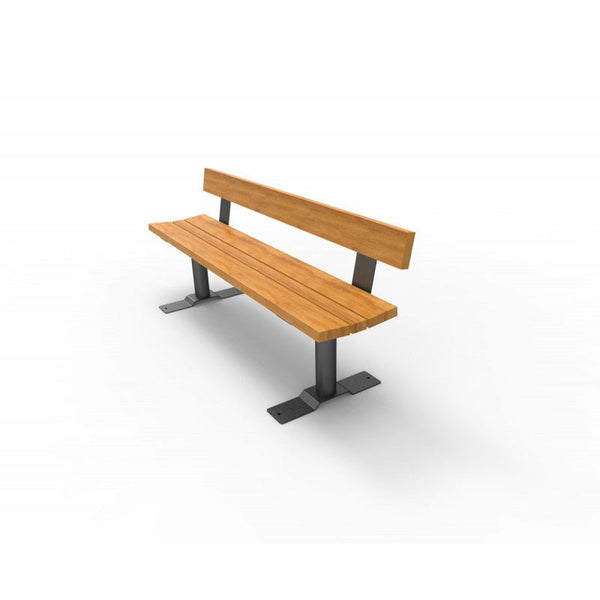 Puistonpenkki Kuusamo, selkänojalla, SPM/M, vapaasti seisova