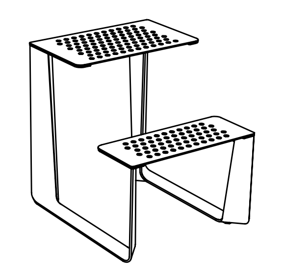 Pöytäpenkki mmcité Rautster RTS212