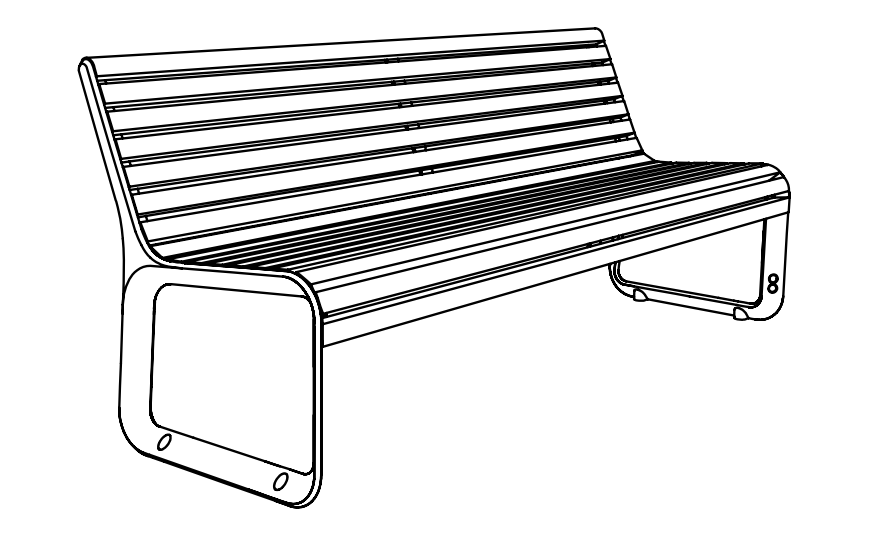 Puistonpenkki mmcité Portiqoa PQA151t PQA151 - 202000 - Lehtovuori