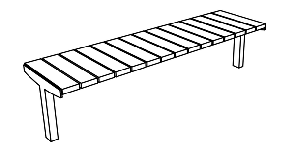 Puistonpenkki mmcité Vera Solo LVS311t