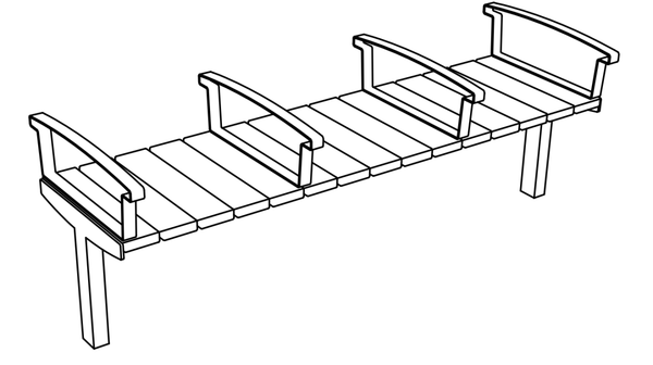 Puistonpenkki mmcité Vera Solo LVS316t