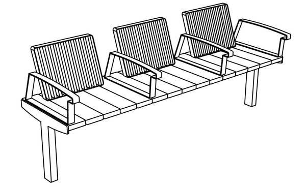 Puistonpenkki mmcité Vera Solo LVS336t