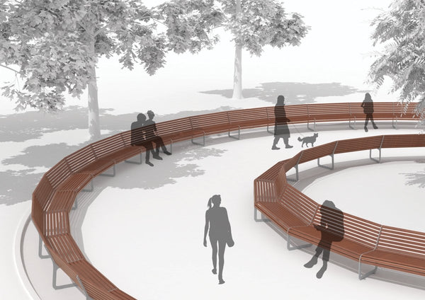 Puistonpenkki mmcité Portiqoa PQA175-a-t