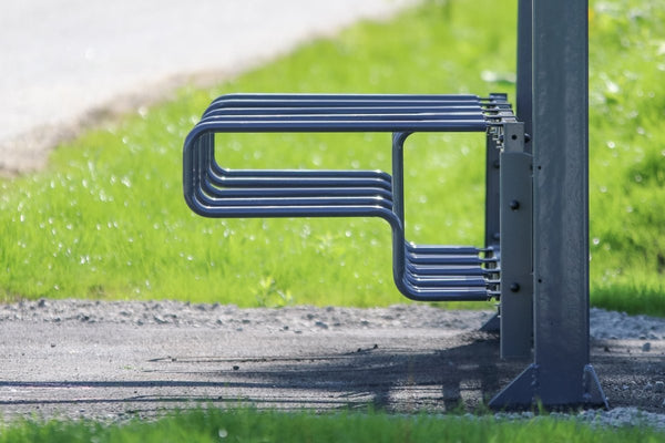 Pyöräteline CubiQ Standard, 1-puol, 3pp, välitys 500 mm, seinäkiinnitys