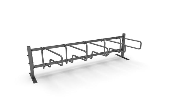 Pyöräteline CubiQ Standard, 1-puol, 5pp, välitys 500 mm, pinta-asennus