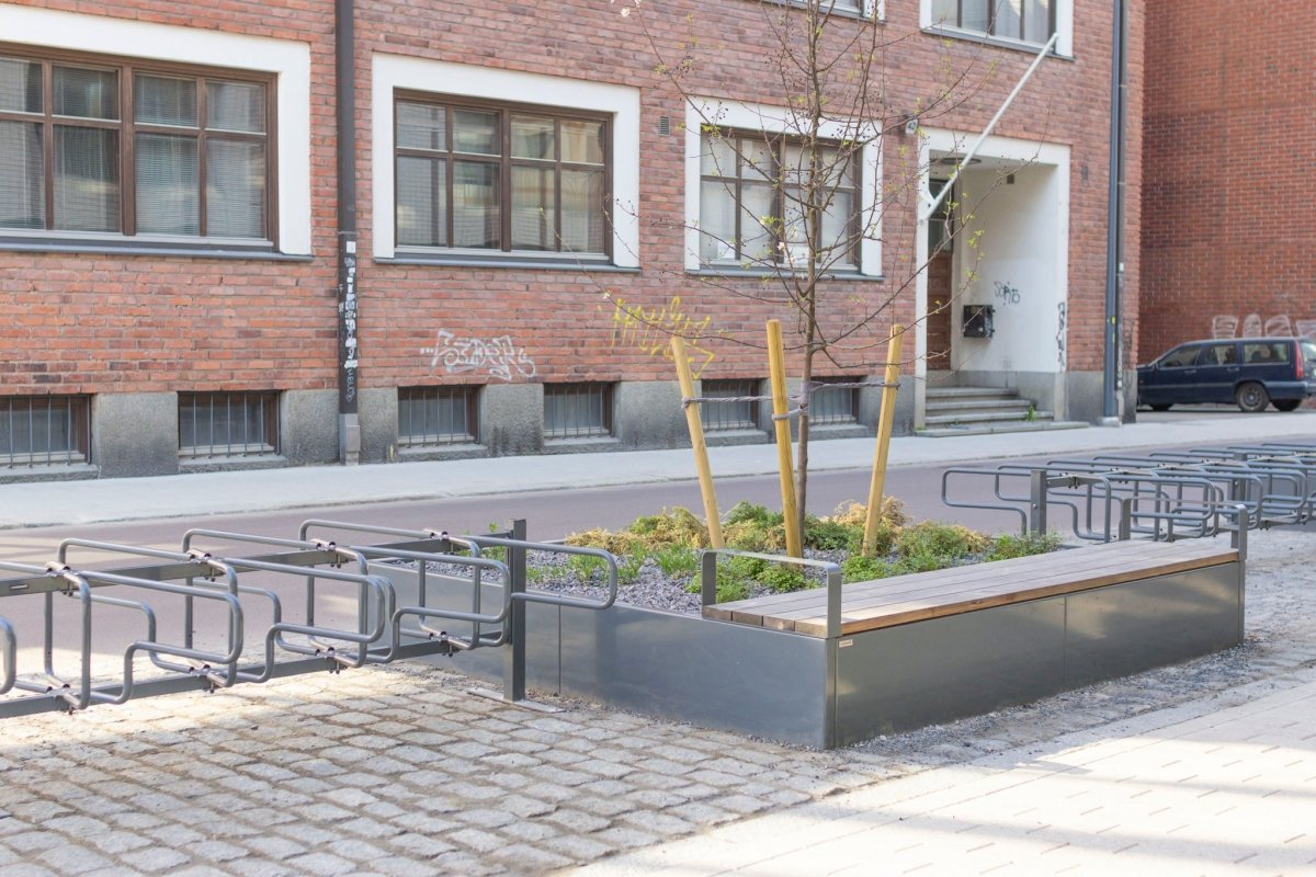 Pyöräteline CubiQ Standard 2 - puol 12pp, välitys 420 mm, pinta - asennus 1000293SPM - pinta - Lehtovuori