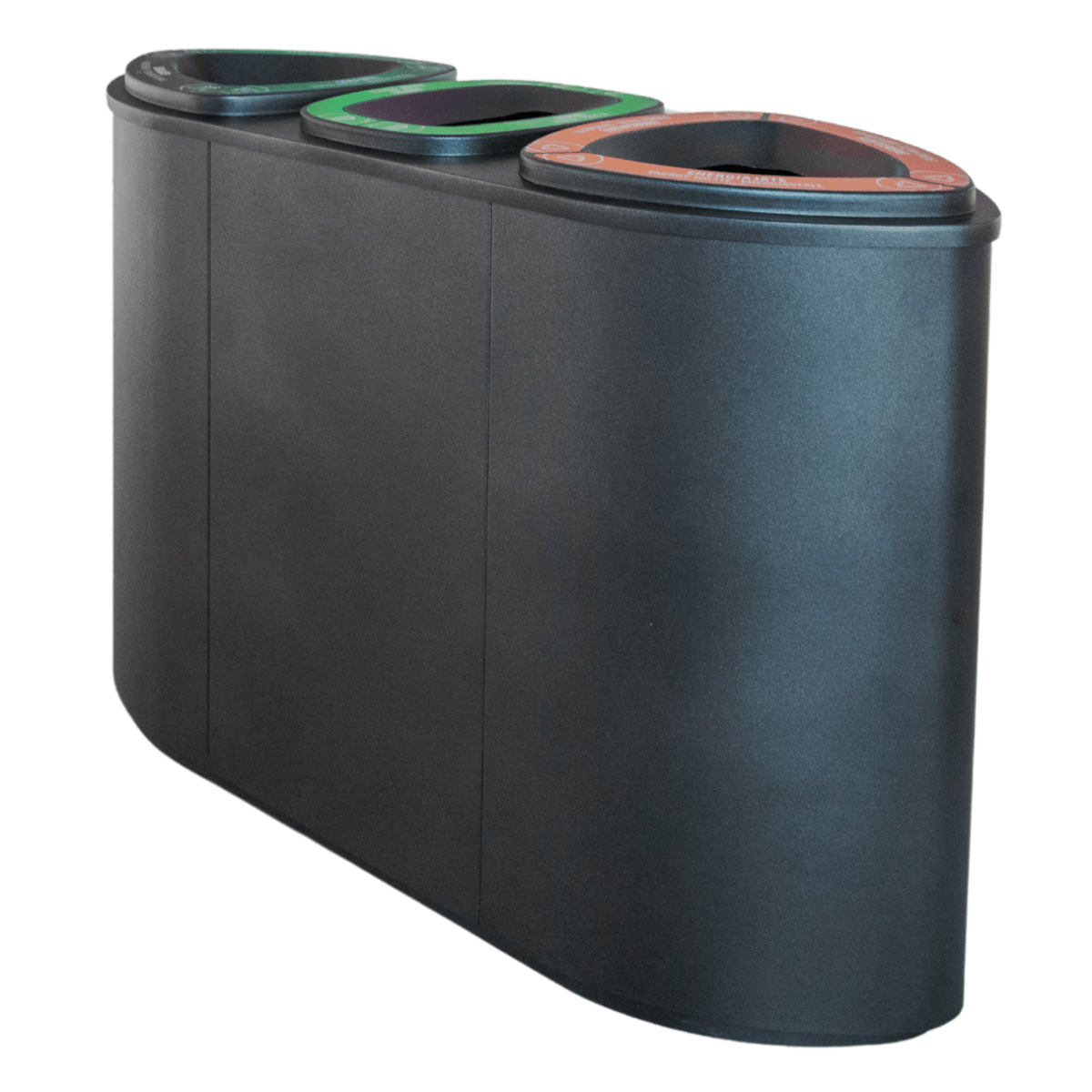 Roska - ja lajitteluastia Bermuda Tripla, maalattu V43343X1-corten - Lehtovuori