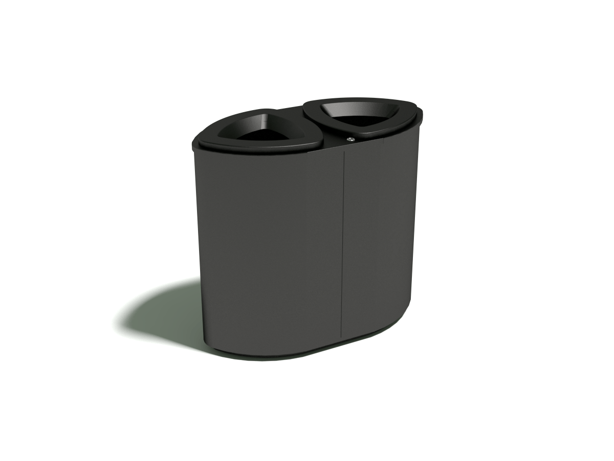 Roska - ja lajitteluastia Bermuda Tupla, maalattu V43342X1-corten - Lehtovuori