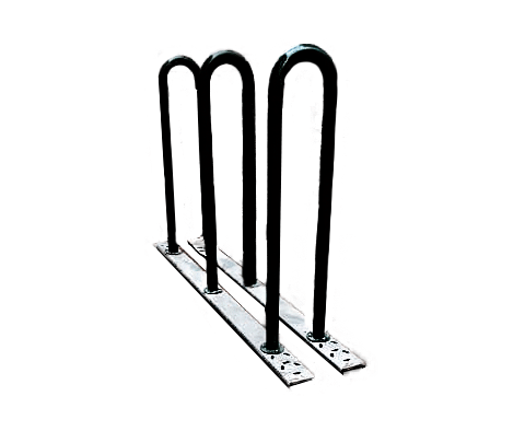 Runkolukittava pyöräteline U2, rst, L300xK900, kiskoasennus