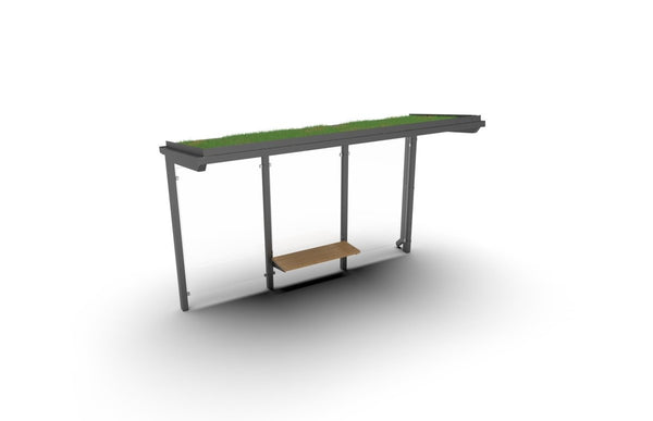 Taukokatos ViVa, 4 m, viherkatolla ja penkillä, takatolpilla, uppoasennus